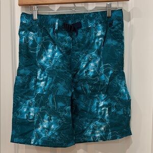 Lands’ End Teal Patterned Boy’s Shorts